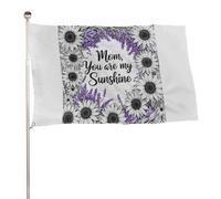 Bannière décorative extérieure durable ??Maman, tu es mon rayon de soleil?? de 90?x?150?cm, drapeaux de bienvenue pour patio, drapeaux de jardin de printemps