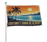 Bannière décorative extérieure durable ??Tout ira bien?? de 90?x?150?m, drapeaux de bienvenue pour patio, drapeaux de jardin printaniers