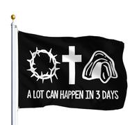 Bannière Décorative Il Peut Se Passer Beaucoup De Choses En 3 Jours Drapeau De Jardin Couleurs Éclatantes Bannière De Cour 100% Polyester Drapeaux Décoratifs D'Extérieur Pour Club Bar Chambre