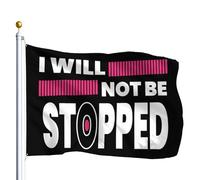 Bannière Décorative Je Ne Me Laisserai Pas Arrêter. Bannière De Cour 100% Polyester Drapeau De Jardin Avec Œillets En Laiton Drapeaux Décoratifs D'Extérieur Pour Patio Procession 90X150Cm