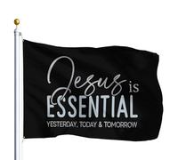 Bannière Décorative Jésus Est Essentiel Hier Aujourd'Hui Et Demain Drapeaux Décoratifs D'Extérieur 100% Polyester Bannière De Cour Léger Drapeau De Jardin Pour Bar Patio Procession 90X150Cm