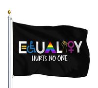 Bannière Décorative L'Égalité Ne Fait De Mal À Personne. Drapeau De Jardin Couleurs Éclatantes Drapeaux Décoratifs D'Extérieur 100% Polyester Bannière De Cour Pour Patio Bar Procession 90X150Cm