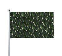 Bannière Décorative Oignon Vert Drapeaux Décoratifs D'Extérieur Léger Drapeau De Jardin Couleurs Éclatantes Bannière De Cour Pour Club Procession Patio 90X150Cm