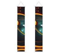 Bannière décorative pour intérieur et extérieur Motif système solaire Jupiter Saturne