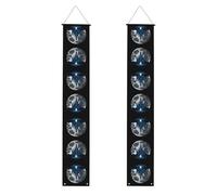 Bannière décorative pour porche HJFCZH Château sur la lune Imprimés Décoration de vacances pliable pour fêtes, rassemblements, remises de diplôme