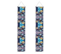 Bannière décorative pour porche WZYWHJ Cyber Wolf Pack Impressions Décorations de fête durables et adaptées pour les fêtes, les célébrations, les remises de diplômes