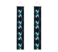 Bannière décorative pour porche WZYWHJ Wolf Under The Moon Impression Décorations de fête durables et adaptées pour les fêtes, les célébrations, les remises de diplômes