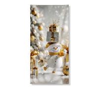 Bannière décorative pour porte de bonhomme de neige, thème festif du pays des merveilles d'hiver, décoration de Noël, décoration intérieure et extérieure, fournitures de fond saisonnières 91,4 x 183