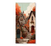 Bannière décorative pour porte de citrouille d'automne - Scène d'automne - Décoration d'intérieur et d'extérieur - Fournitures de vacances - 91,4 x 183 cm