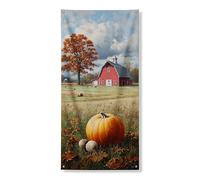 Bannière décorative pour porte de ferme d'automne - Paysage de citrouille rustique - Décoration de porte d'entrée - Intérieur et extérieur - Récolte d'automne - Toile de fond à suspendre - Fournitures