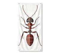 Bannière décorative pour porte de fourmis - Illustration réaliste de fourmis marron - Décoration d'intérieur ou d'extérieur - Fournitures de fête sur le thème des animaux - 91,4 x 183 cm