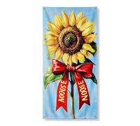 Bannière décorative pour porte de tournesol - Motif floral vif pour printemps, intérieur et extérieur - Décoration de vacances - 91,4 x 183 cm