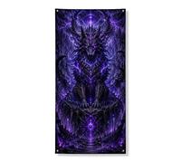 Bannière décorative pour porte d'entrée avec loup mystique - Décoration de porte d'entrée - Pour intérieur ou extérieur - Pour Halloween, festival, vacances - 91,4 x 183 cm