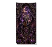Bannière décorative pour porte d'entrée, décoration de porte d'entrée, fournitures de festival d'Halloween d'intérieur et d'extérieur 91,4 x 183 cm