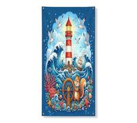Bannière décorative pour porte d'entrée en forme d'écureuil, phare nautique pour intérieur et extérieur, 91,4 x 183 cm