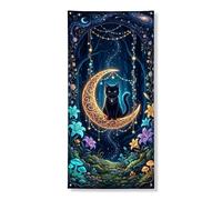 Bannière décorative pour porte d'entrée, intérieur ou extérieur, Halloween, 91,4 x 182,9 cm