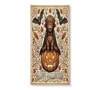 Bannière décorative pour porte d'Halloween - Motif vaches des Highlands - Décoration de fond pour intérieur et extérieur - 91,4 x 183 cm
