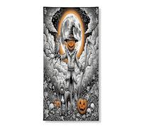 Bannière décorative pour porte d'Halloween pitbull - Épouvantail de vacances - Couverture de porte d'entrée - Décoration d'intérieur et d'extérieur - 91,4 x 183 cm