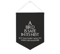 Bannière décorative pour salon, chambre à coucher, bureau - A Bird Is Safe in its Nest But That Is Not What Its Wings Are Made for Canvas