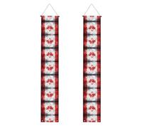 Bannière décorative rétro à motif drapeau du Canada - Peut être utilisée à l'intérieur ou à l'extérieur, un incontournable pour les fêtes de remise de diplôme et les célébrations de remise de diplôme