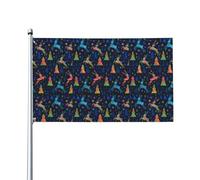 Bannière Décorative Sapin De Noël Et Rennes Drapeaux Décoratifs D'Extérieur Robustes Drapeau De Jardin 100% Polyester Bannière De Cour Pour Chambre Procession Patio 90X150Cm