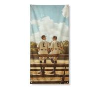 Bannière décorative vintage pour porte de baseball - Pour les joueurs nostalgiques - Décoration extérieure printanière - Toile de fond sur le thème du sport pour célébrations - 91,4 x 183 cm