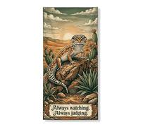 Bannière décorative vintage pour porte de lézard du désert, art animal sauvage occidental, intérieur ou extérieur, décoration saisonnière, fournitures de fête de festival, 91,4 x 183 cm