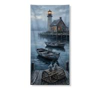 Bannière décorative vintage pour porte d'entrée, intérieur ou extérieur, toile de fond nautique à suspendre pour festival, vacances 91,4 x 183 cm
