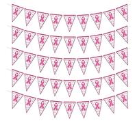 Bannière d'événement, 17 x 13 cm, bannière rose, bannière de sensibilisation aux soins du sein, 5 pièces espoir, foi, force, courage, bannière de porche, fournitures murales