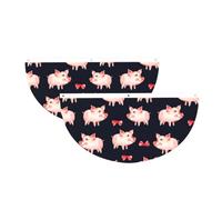 Bannière d'extérieur légère en forme de cochon rouge avec imprimé cochon