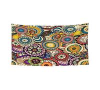 Bannière d'Halloween de qualité supérieure - 180 x 90 cm - En polyester résistant à la décoloration - Avec œillets métalliques - Pour décoration de fête, jardin, bateau, bar, cercle ethnique, floral