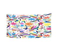Bannière d'Halloween de qualité supérieure - 180 x 90 cm - En polyester résistant à la décoloration - Avec œillets métalliques - Pour décoration de fête, jardin, bateau, bar - Bannière mexicaine
