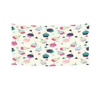 Bannière d'Halloween et de Noël, 180 x 90 cm, en polyester robuste résistant à la décoloration avec œillets métalliques pour décoration de fête, jardin, bateau, bar, cupcakes, bonbons, cœurs, bannière