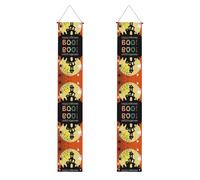 Bannière d'Halloween fantôme citrouille Noël Halloween porche décoration panneau de porte extérieur intérieur vacances fête décoration