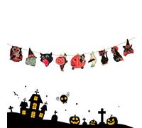 Bannière d'Halloween | Guirlande de fanions effrayantes en bois pour Halloween, fêtes d'Halloween, événements d'Halloween