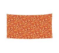 Bannière d'Halloween imprimée pizza pepperoni 3D, parfaite pour Halloween, Noël, design sur un seul côté, fournitures de décoration de fête