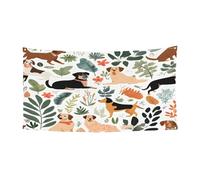Bannière d'Halloween pour fête en plein air, cour, porche, toile de fond durable pour fêtes, jardin, bar, chien, ananas tropical hawaïen, grand drapeau en polyester résistant aux déchirures 180 x 90