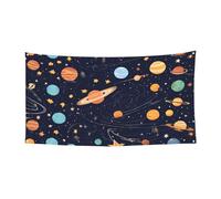 Bannière d'Halloween pour fête en plein air, cour, porche, toile de fond durable pour fêtes, jardin, bar, constellation, amas d'étoiles, grand drapeau en polyester résistant aux déchirures 180 x 90 cm