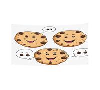 Bannière d'Halloween pour fête en plein air, cour, porche, toile de fond durable pour fêtes, jardin, bar, imprimé pépites de chocolat, grand drapeau en polyester résistant aux déchirures 180 x 90 cm