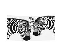 Bannière d'Halloween pour fête en plein air, cour, porche, toile de fond durable pour fêtes, jardin, bar, zèbre animal abstrait, grand drapeau en polyester résistant aux déchirures 180 x 90 cm