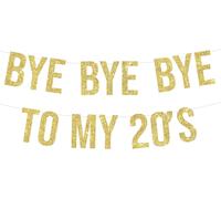 Bannière Dorée Bye Bye To My 20s Pour Fête D'anniversaire Sur Le Thème Des Années 90, Bannière Amusante Pour 30e Anniversaire, Décorations De Fête Rétro 30 Ans