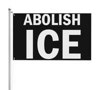 Bannière double face 3 plis, drapeau anti-glace rétro « Abolish Ice », tapisserie extérieure humoristique pour maison, jardin ou cour, avec 2 œillets