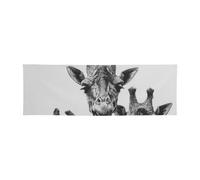 Bannière drapeau 180 x 60 cm - Grand panneau personnalisé à suspendre au mur - Bannières de girafes dessinées à la main - Pour intérieur et extérieur - Bannières d'art mural pour fête d'anniversaire