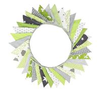 Bannière drapeau à suspendre, Banderoles en tissu coton Double couche 10M 36, banderole de drapeau multicolore, décor de fête(Nordic Green)