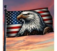 Bannière Drapeau américain patriotique Eagle USA Pavillon Nautique | ExtéRieur 3x5 FT LéGer Géant Pavillon RéSistant Aux IntempéRie Bannière de drapeaux personnalisés éLection Bateau