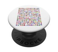 Bannière Drapeau du Monde Drapeaux internationaux Drapeaux nationaux PopSockets PopGrip Adhésif