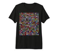 Bannière Drapeau du Monde Drapeaux internationaux Drapeaux nationaux T-Shirt Haut de Gamme