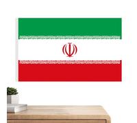 Bannière du drapeau iranien - Décoration résistante à la décoloration - Tissu durable avec œillets en métal - Motif de l'Iran antique pour jardin, clôture, cour, parc, salon, terrasse, affichage