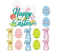 Bannière Du Lapin De Pâques - Guirlande Fanion Décoration Bienvenue Pour Fond,Décor Printanier Coloré Joyeux - Pour Maison Ferme Cheminée Arbre Mur Fenêtre Plateau Étagéré Printanier Jardin