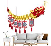 Bannière du Nouvel An chinois, fond photo du Nouvel An chinois,Ensemble de décoration de fond photo Creative Dragon Year of Dragon | Bannière créative de bonne, ornements de porte, ornements pour
